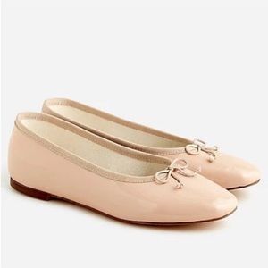 J.Crew Zoe Desert Taupe ballet flats in Italian Patent Leather